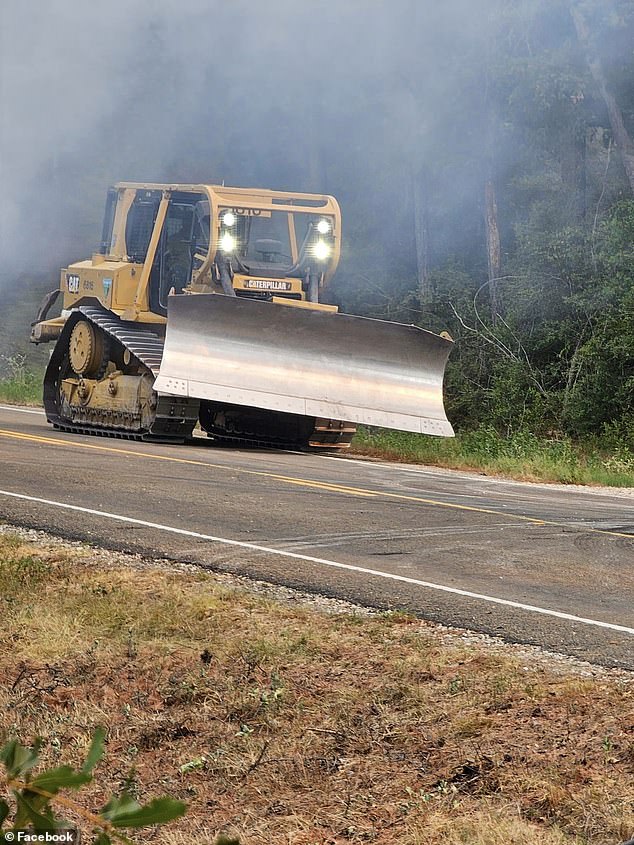 Crews on the ground have been using bulldozers to try and create containment lines