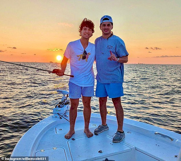 In May, another student Cameron Robbins, 18, (left), also fell overboard while partying on a cruise ship with friends near a Carribean island