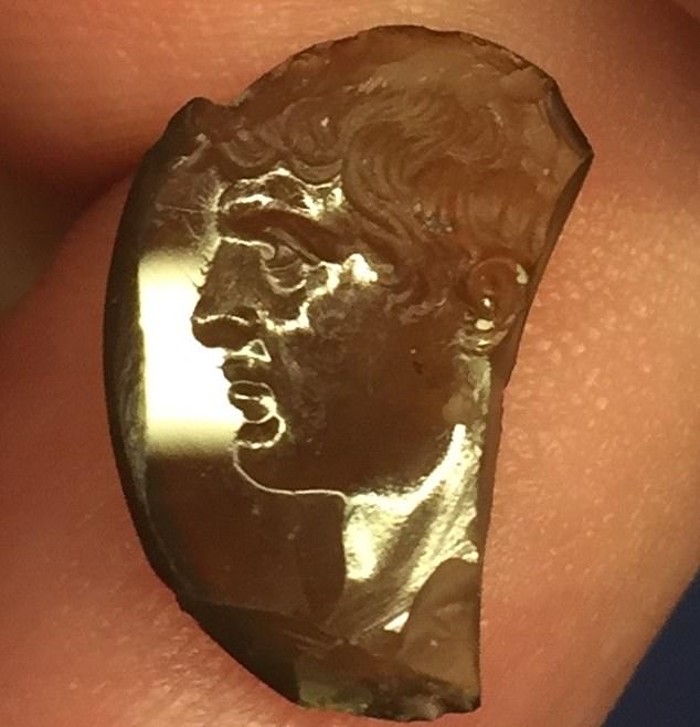 One of the gems believed to have vanished from the British Museum, pictured in its broken state