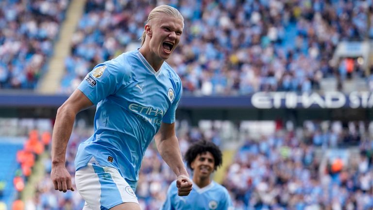 Man City&#39;s Erling Haaland continues to break Premier League goalscoring records