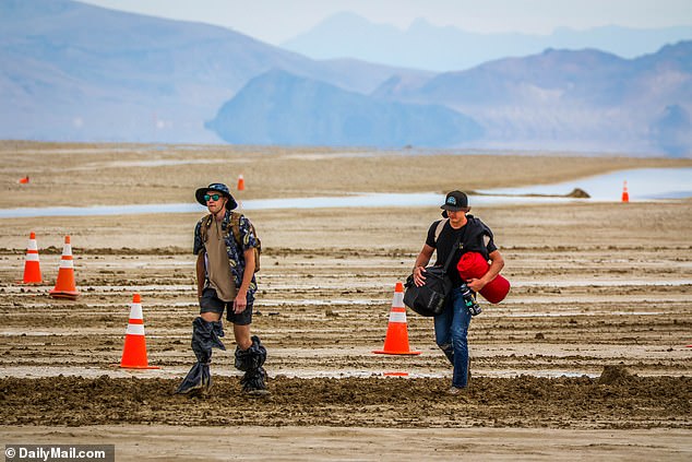 Even once attendees walk out of Burning Man they are still 12 miles from the tiny town of Gerlach, Nevada