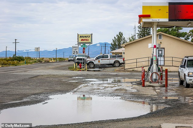 Flood waters sit still in Gerlach, Nevada, the closes town to the Burning Man festival