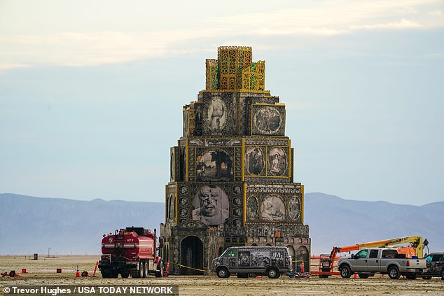 The Chapel of Babel was supposed to have been burned down on Friday night but remained standing on Saturday morning due to the atrocious weather conditions