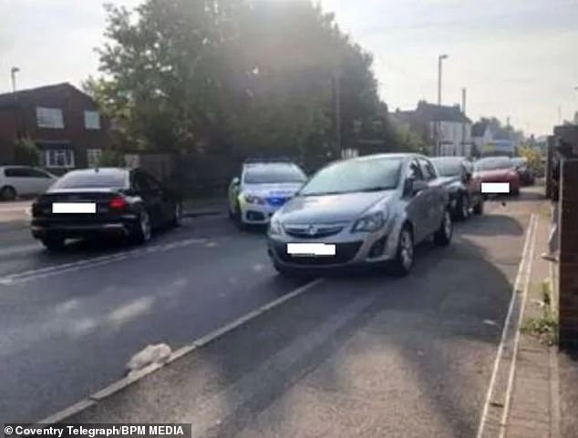 Another pedestrian was hurt in  the crash in Gosford Street, but their injuries are not thought to be life-threatening. The crash with the a cyclist happened a 10-minute drive away in Woodway Lane (pictured)