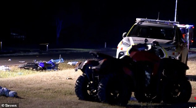 It's understood the two bikes were being ridden on a private property before the incident. A man, 43, rode to the scene of the crash on a quad bike but was also injured when he lost control of the vehicle