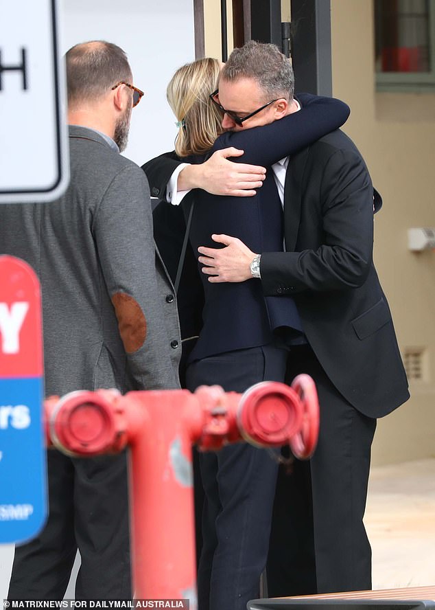 Heartfelt exchanges flowed outside the chapel