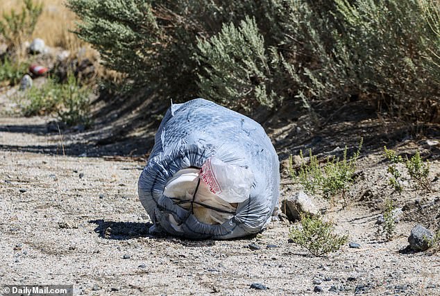 People appeared to have just flung their trash bags out of their vehicles on Monday