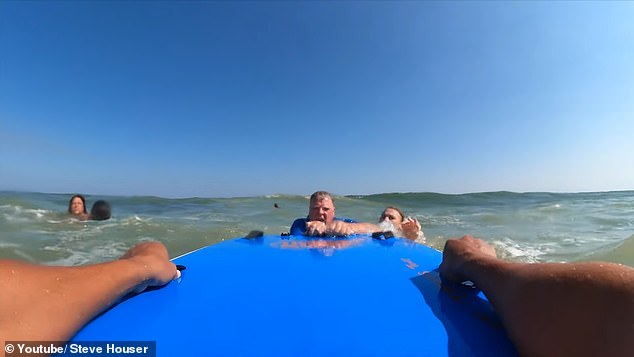 Marine veteran Stephen Houser rescued swimmer Gabe McCabe from drowning in the dangerous rip tide along the Jersey Shore