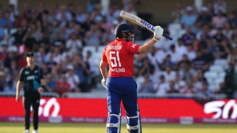 Jonny Bairstow hits half century against New Zealand.