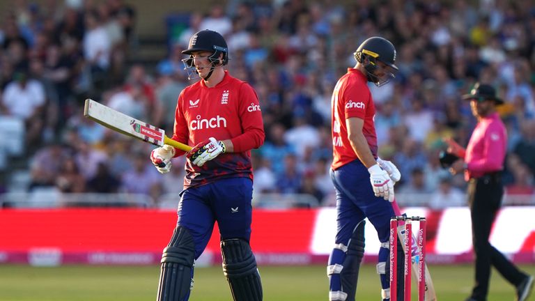 Harry Brook dismissed after 8 balls.