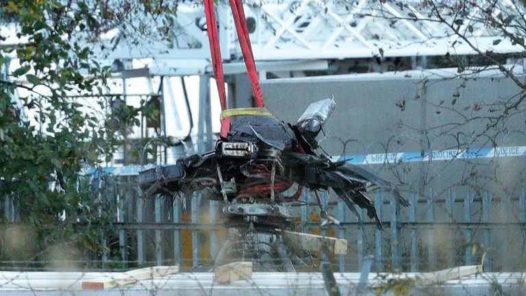 The helicopter crashed just outside Leicester&#39;s King Power Stadium