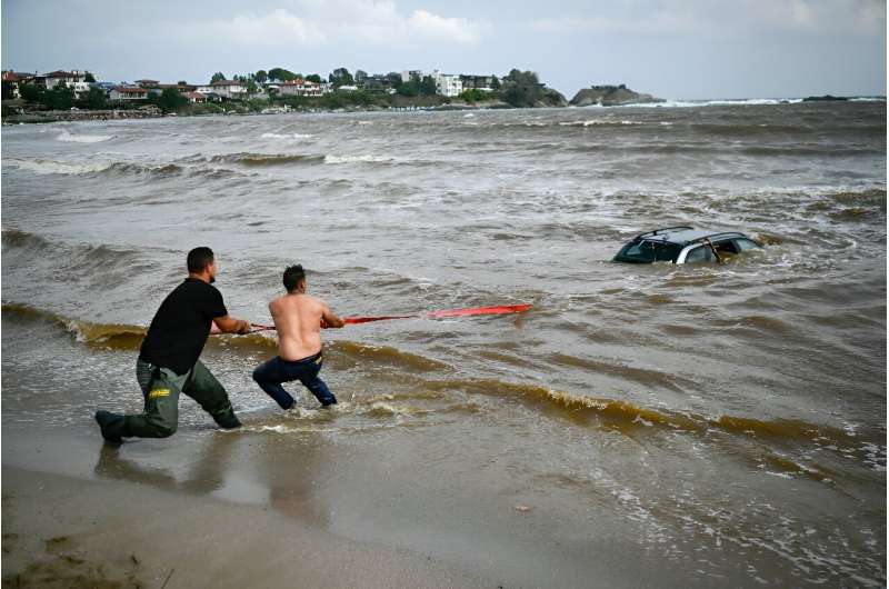 Bulgaria's Black Sea coast was hit by heavy rain and flooding