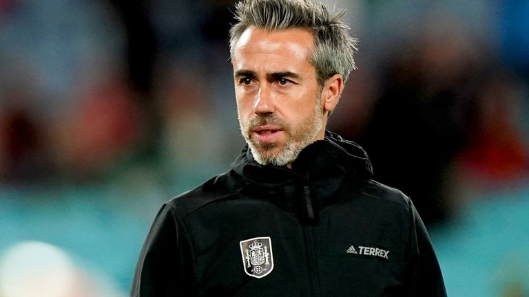 Jorge Vilda pictured prior to kick off during the Women&#39;s World Cup final