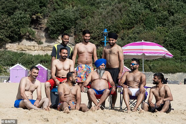 Friends and family took to the beaches to make the most of the glorious weather