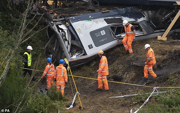 A disturbing close-up of the carriage from which she was thrown to safety