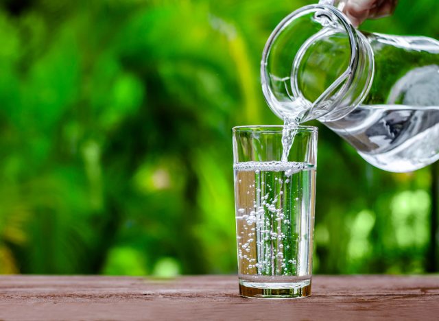 pouring water hydration concept