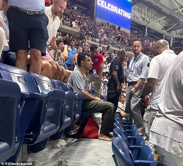 The most troublesome protestor of the trident glued his feet to the concrete floor beneath him