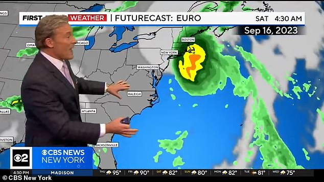 Some models suggested Lee could turn towards the New York area and slam into the Northeast late next week