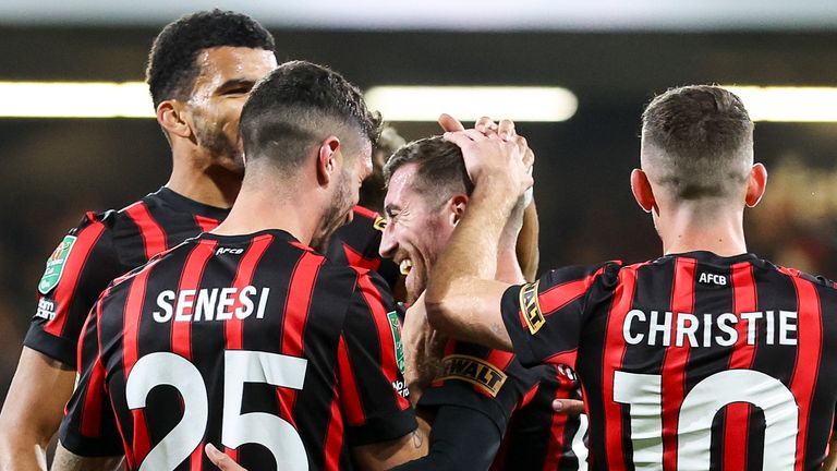 Joe Rothwell scored Bournemouth&#39;s second goal at the Vitality Stadium