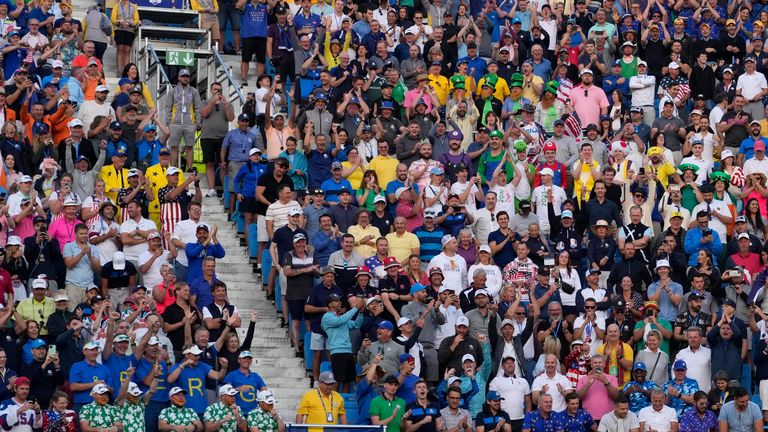 Huge crowds filled the grandstand on the opening day in Rome