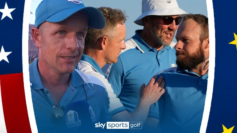 Luke Donald praised his team's performance on the first day of the Ryder Cup as they notched five match victories across foursomes and fourballs.