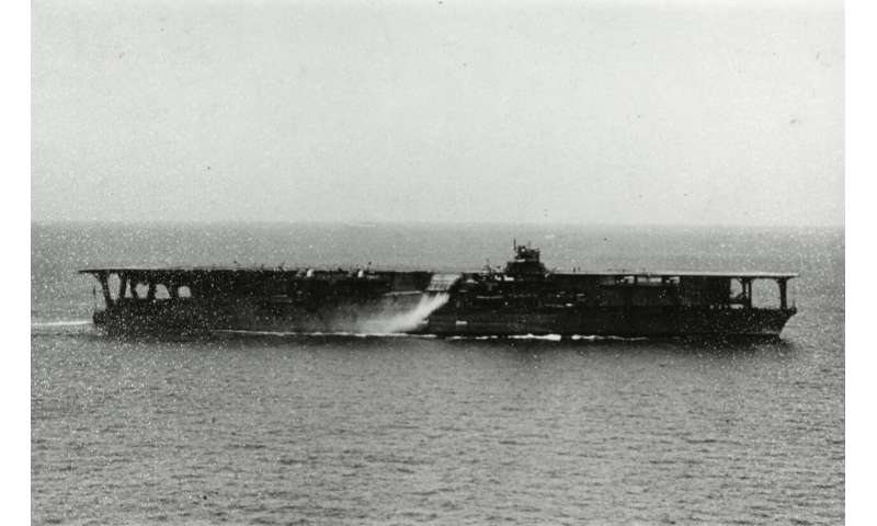 Video provides first clear views of WWII aircraft carriers lost in the pivotal Battle of Midway