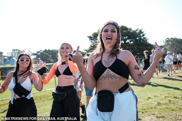 Women doned crop tops and bikinis to take advantage of the sun's rays