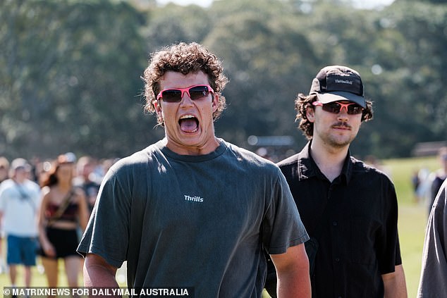 Sunglasses were a must for music fans seeking thrills