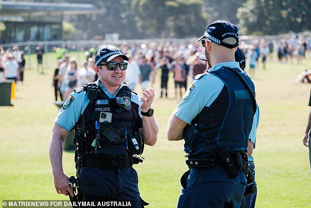 A high police presence was on the lookout for trouble makers at the festival in Sydney