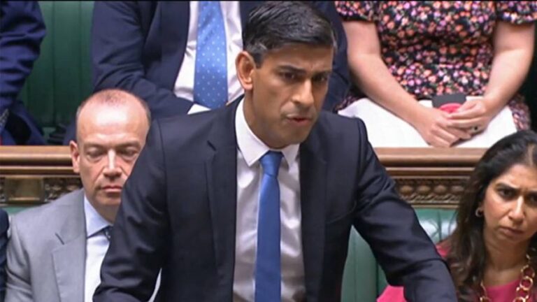 Rishi Sunak defends record over crumbling concrete in England’s schools