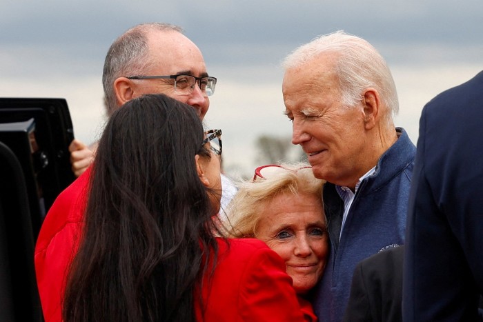 President Joe Biden joined Shawn Fain on the picket line on Tuesday in Michigan