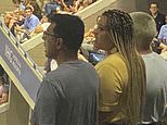 Coco Gauff’s US Open semifinal match is STOPPED by environmental protestors as one man GLUED his feet to the concrete inside Arthur Ashe