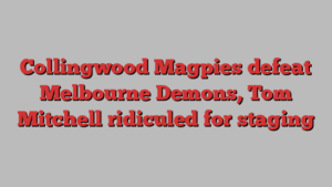 Collingwood Magpies defeat Melbourne Demons, Tom Mitchell ridiculed for staging