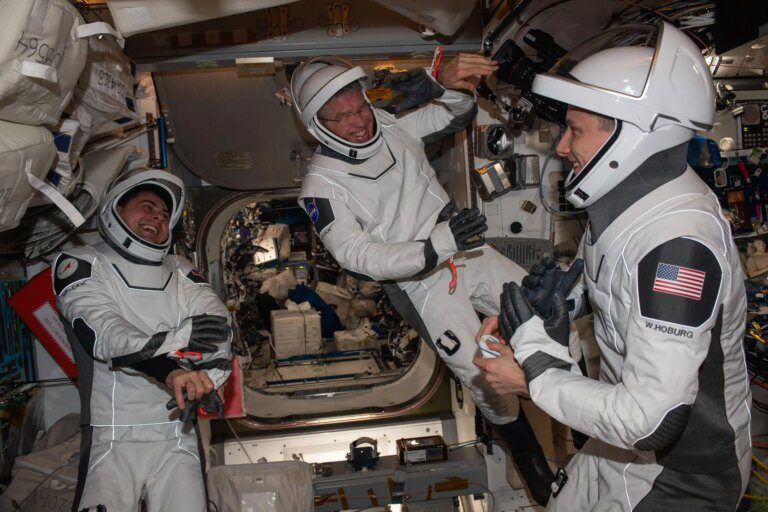 Space Station Crew Handovers Continue As Four Astronauts Near End of Six-Month Research Mission