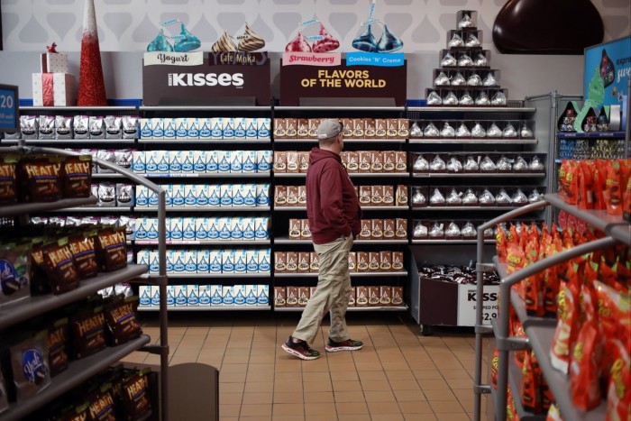 A shopper browses candy at Hershey’s Chocolate World in Hershey, Pennsylvania, US