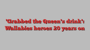 'Grabbed the Queen's drink': Wallabies heroes 20 years on