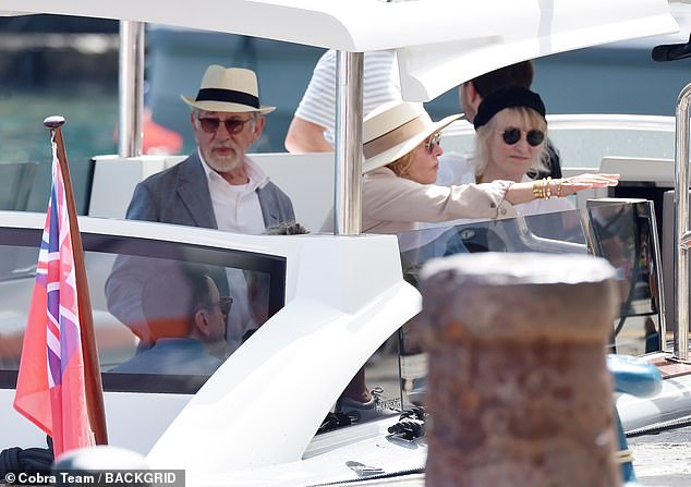 Hollywood legend Steven Spielberg and his wife Kate Capshaw take $250m yacht to the Italian Riviera