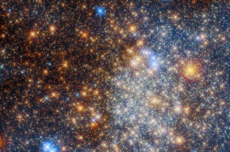 Hubble dispels dust to see a glittering globular cluster