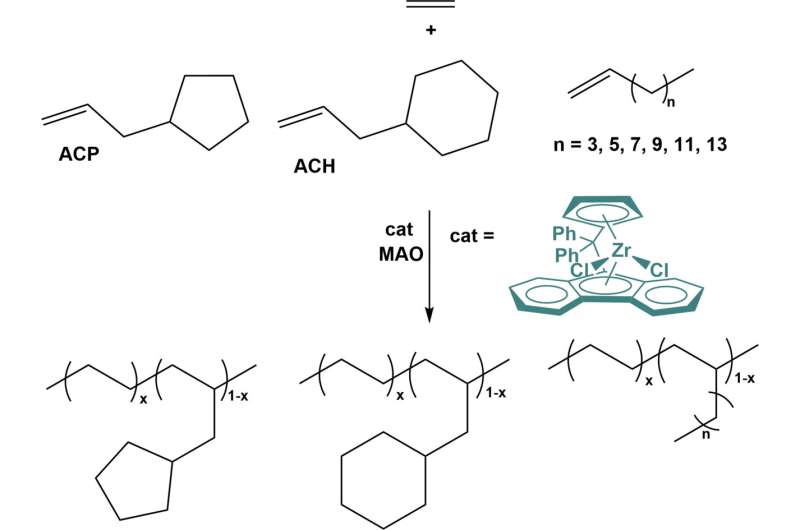 New study unveils insights into ethylene copolymerization with linear and end-cyclized olefins using a metallocene catalyst