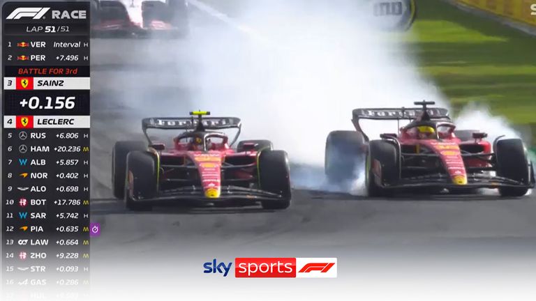 Carlos Sainz and Charles Leclerc had an epic battle at Monza for P3