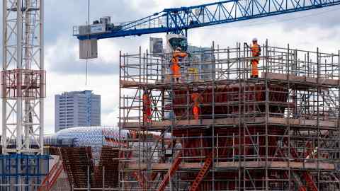 Men on scaffolding