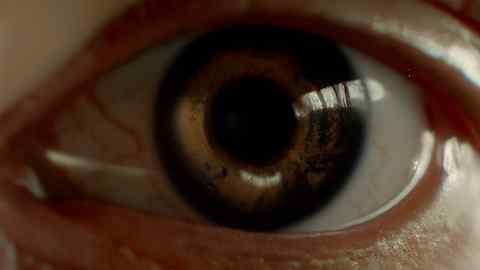 A realistic AI-generated photo of a human eye