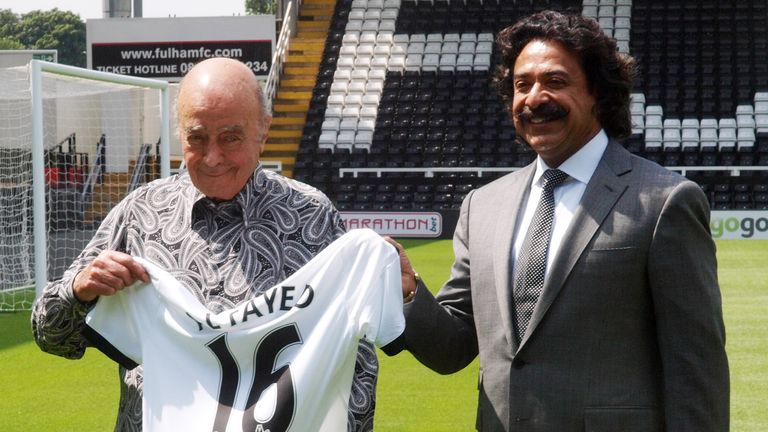 Al-Fayed sold Fulham to Shahid Khan in 2013