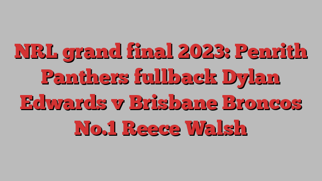 NRL grand final 2023: Penrith Panthers fullback Dylan Edwards v Brisbane Broncos No.1 Reece Walsh