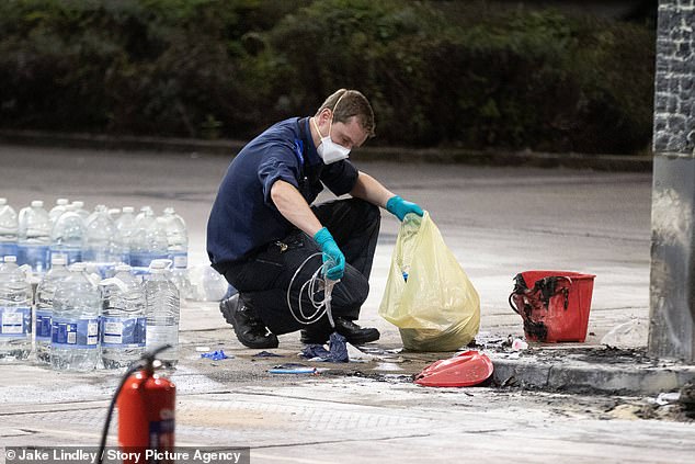 Police probe scene of Tesco petrol station horror where man ‘set himself on fire’ before he was rushed to hospital in a life-threatening condition