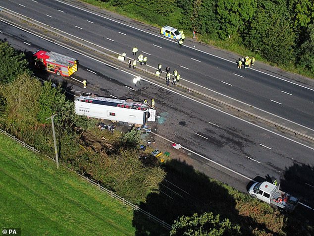 Police name 15-year-old girl killed in horror bus smash on M53 as Jessica Baker – hours after declaring 14-year-old boy also suffered ‘life-changing injuries’