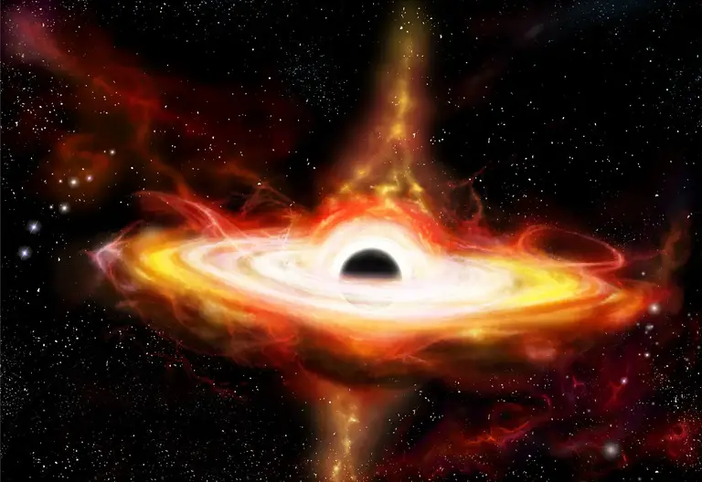 Quasar Supermassive Black Hole Illustration