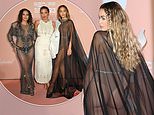 Rita Ora stuns in a VERY dramatic sheer gown and thong bodysuit as she joins mum Vera and sister Elena at amfAR gala during Venice Film Festival