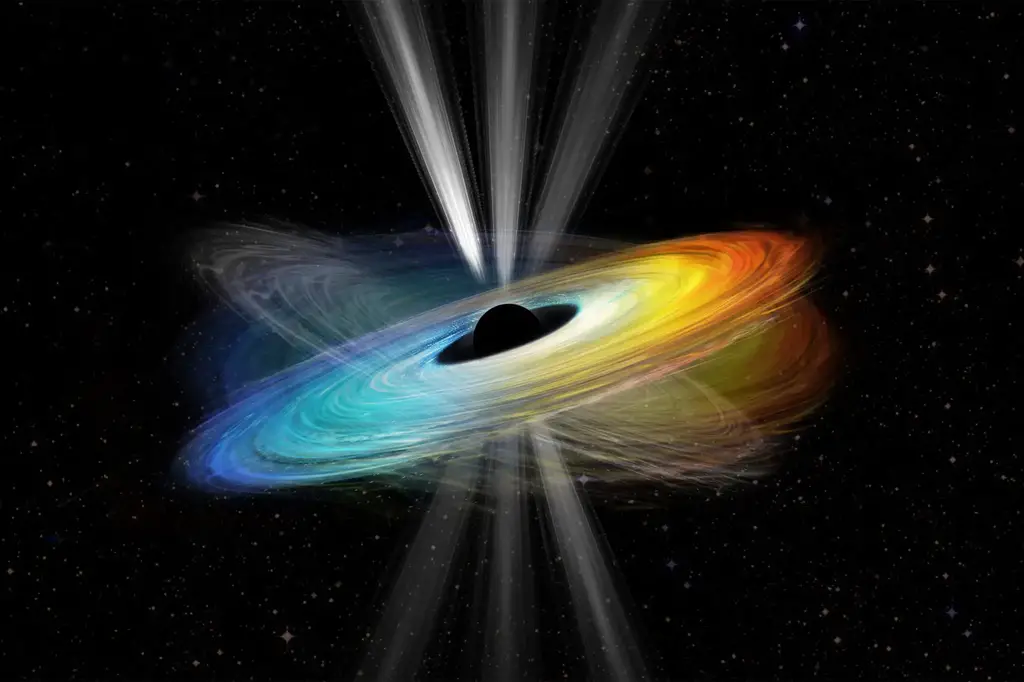 Tilted Black Hole Accretion Disk Model Schematic Representation