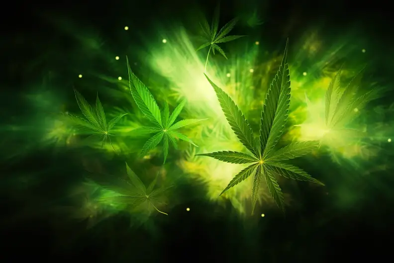 Glowing Cannabis Weed